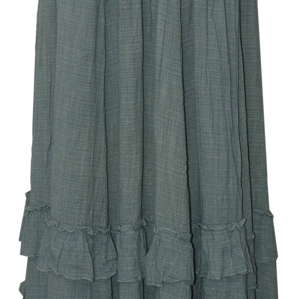 Free People FP One Brynn Maxi Skirt Smocked Tiered Ruffle Mid Rise M US ITEM - Picture 6 of 6